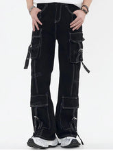 Multi Pocket Wide Leg Jean